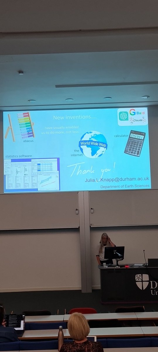 Every academic should be AI literate...the world is moving forward just as all the past inventions have improved our world. Julie Knapp #durlt23