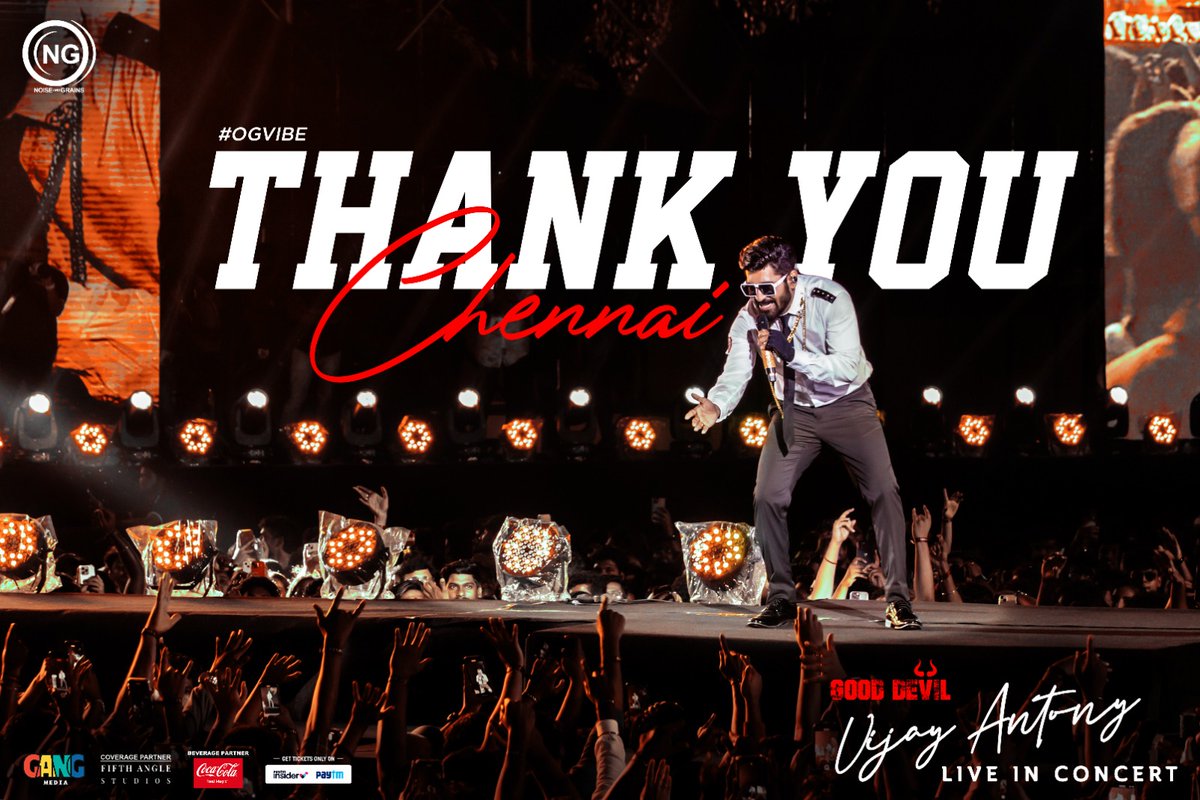 noiseandgrains's tweet photo. #THANKYOU #CHENNAI
You guys set the venue on
#OgVibe 🔥
#GoodDevil @vijayantony - Live In
Concert, Chennai

@vijayantony @noiseandgrains
@karya2000 @itisveer
@onlynikil @fifthanglestudios
#vijayantony #noiseandgrains
@onlynikil https://t.co/u5qeEcWqOk