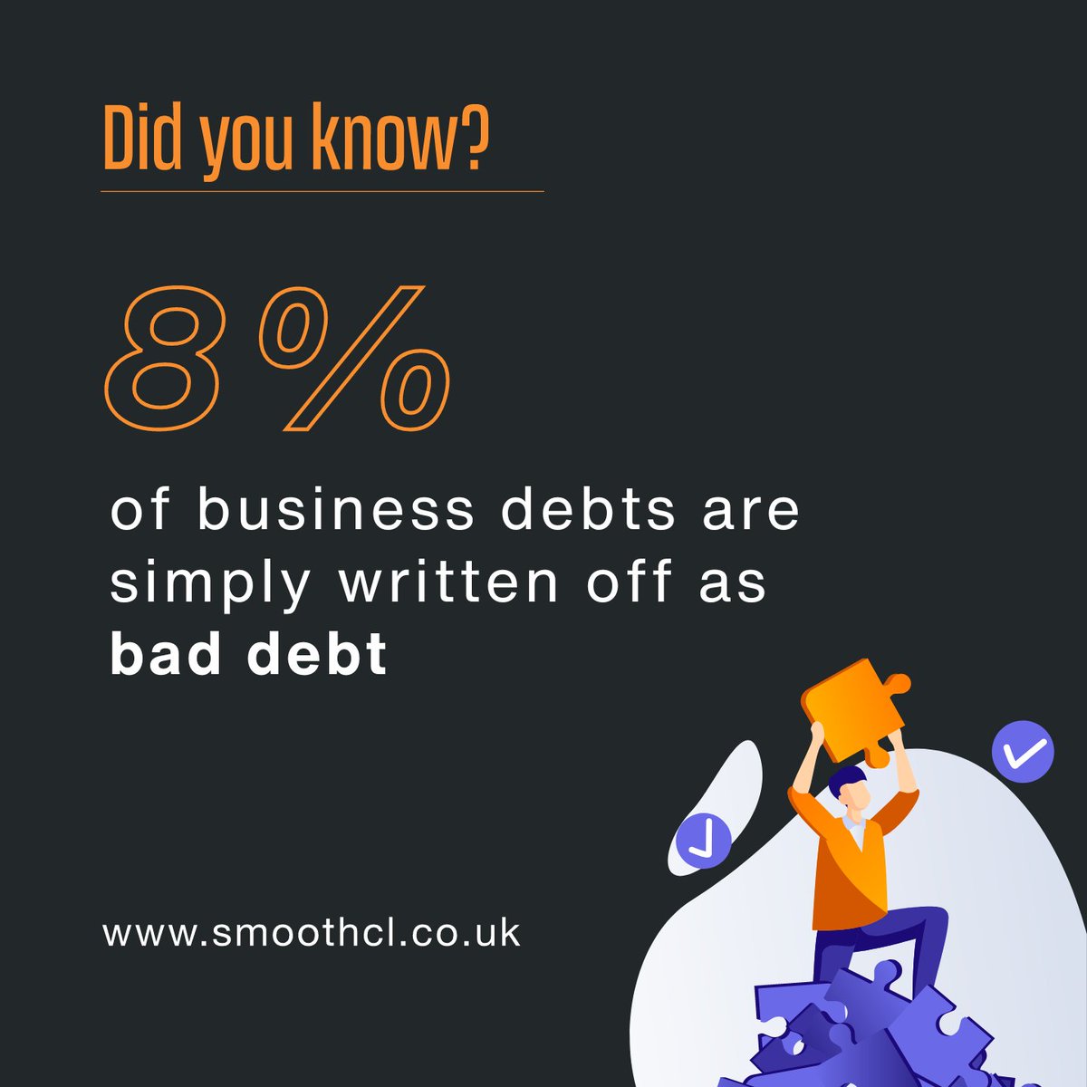 It is a staggering statistic that across all sectors, 8% of business debts are simply written off as bad debt.

If you’d like to discuss a potential matter, we’d be happy to talk you through what options you have to recover an unpaid debt or contractual dispute.

#debt