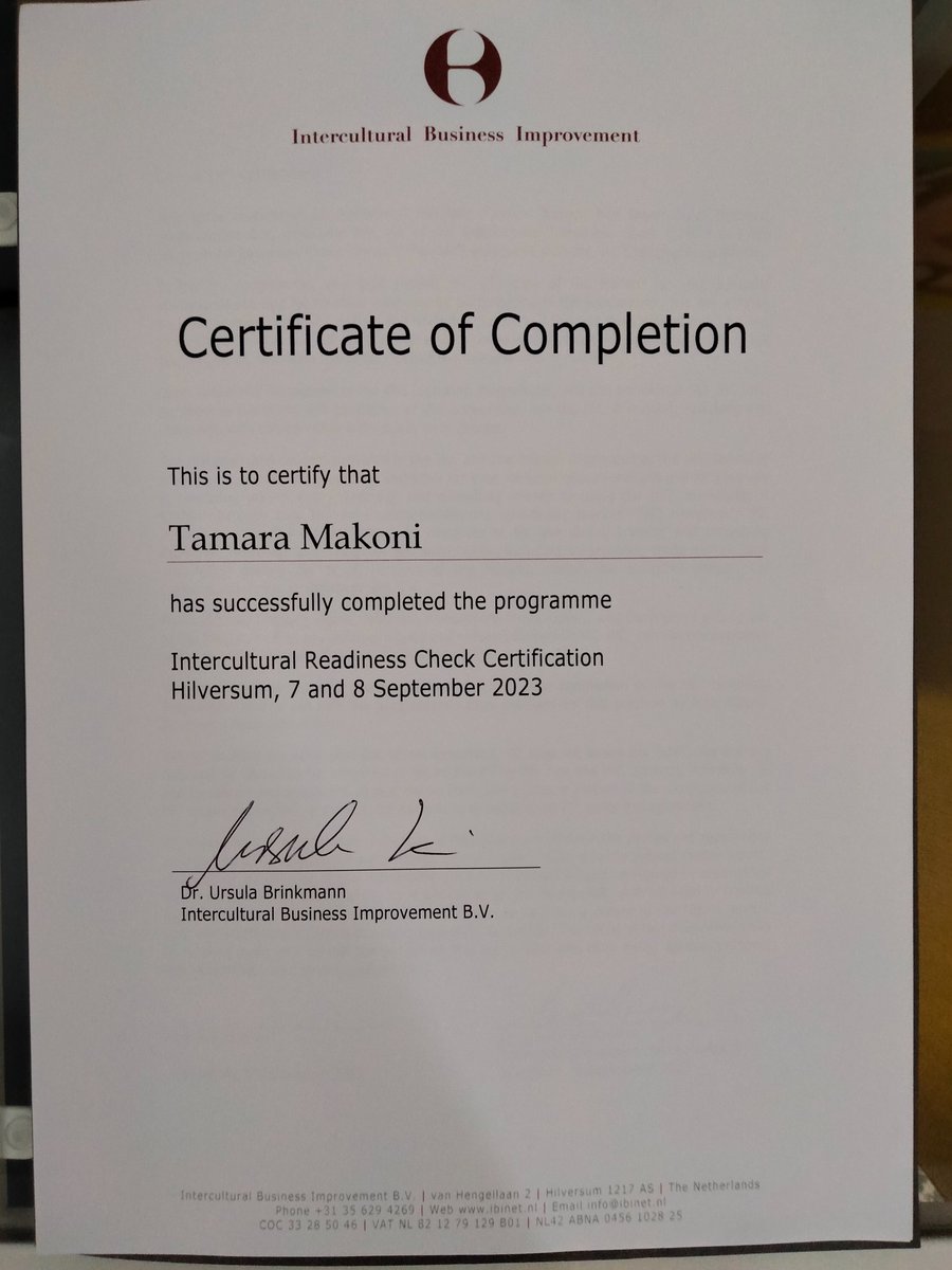 tamaramakoni's tweet photo. Reflecting on last week's training, a chance to refresh my intercultural toolbox &amp; getting certified on a tool that helps people develop cross-cultural competences. When it comes to learning, upskilling and making new connections it's a big 👍🏾 from me! https://t.co/pfcNTusnoB