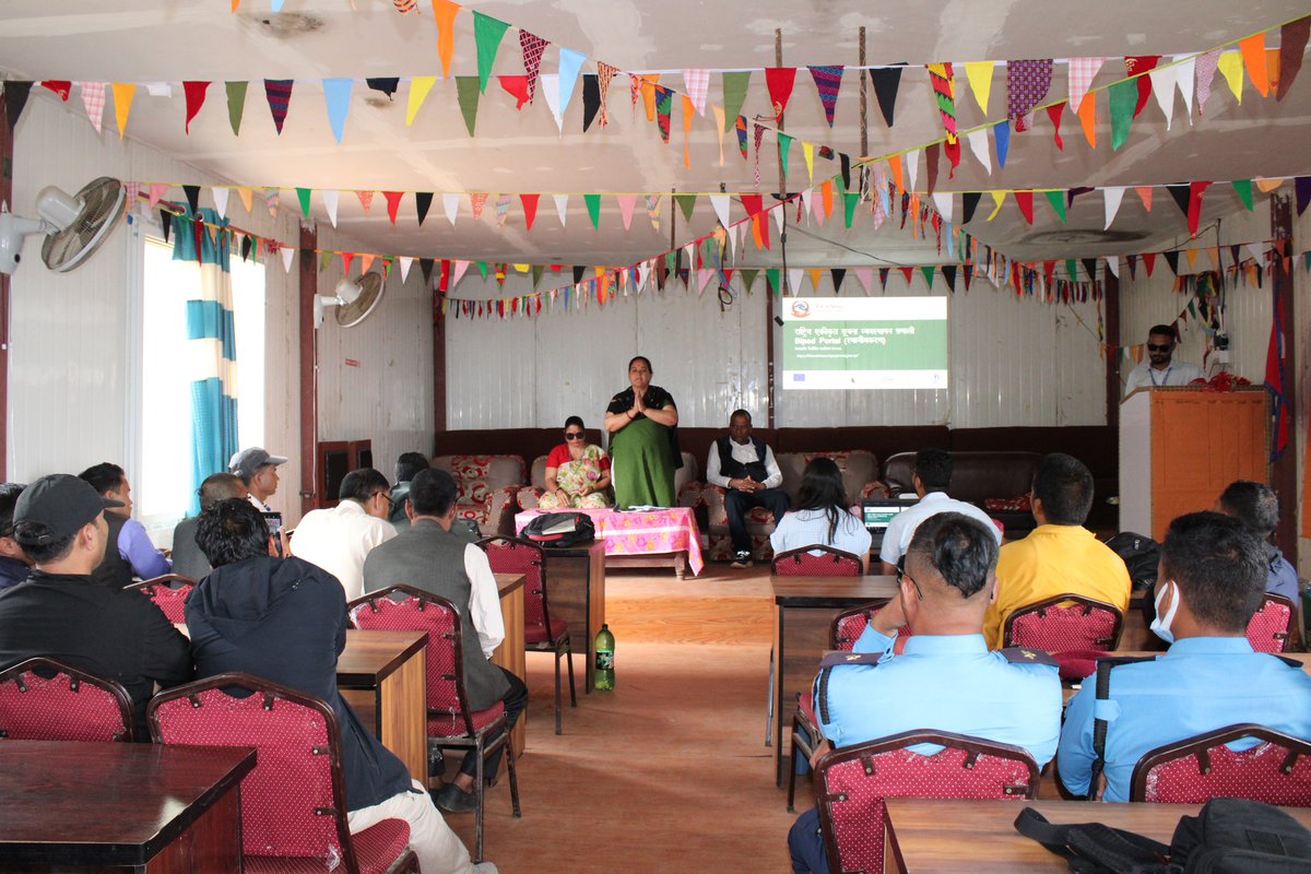 ** Successful completion of #climatefellowship M&E and Bipad Portal Launch at Bhairabi Rural Municipality, Dailekh** At the event Bipad Portal was formally launched by the Deputy Chairperson, Devi Bhandari. #DRR #Climatefellowship #BipadPortal