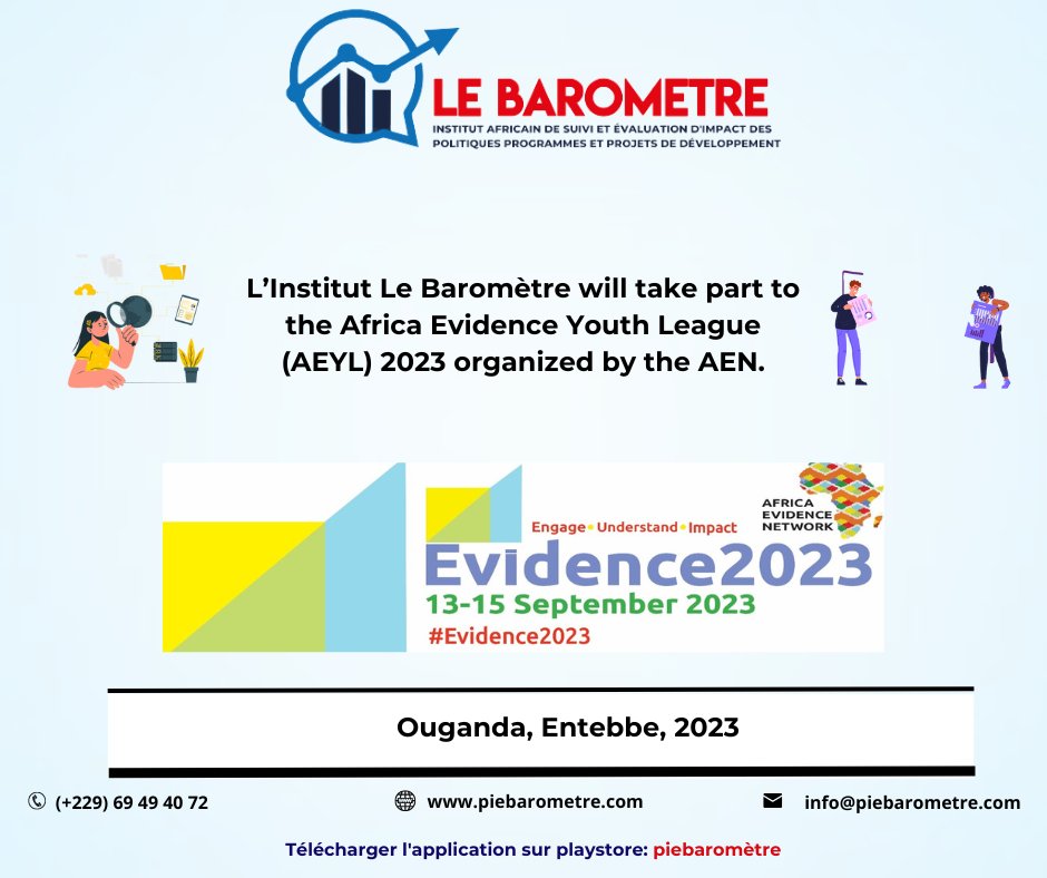 𝐏𝐚𝐫𝐭𝐢𝐜𝐢𝐩𝐚𝐭𝐢𝐨𝐧 𝐝𝐞 𝐥'𝐈𝐧𝐬𝐭𝐢𝐭𝐮𝐭 𝐥𝐞 𝐁𝐚𝐫𝐨𝐦è𝐭𝐫𝐞 à 𝐄𝐯𝐢𝐝𝐞𝐧𝐜𝐞 𝟐𝟎𝟐𝟑, 𝐥'é𝐯é𝐧𝐞𝐦𝐞𝐧𝐭 𝐩𝐡𝐚𝐫𝐞 𝐨𝐫𝐠𝐚𝐧𝐢𝐬é 𝐩𝐚𝐫 𝐥'𝐀𝐟𝐫𝐢𝐜𝐚𝐢𝐧𝐞 𝐄𝐯𝐢𝐝𝐞𝐧𝐜𝐞 𝐍𝐞𝐭𝐰𝐨𝐫𝐤 ! 🌟
#Evidence2023 #AfricaineEvidenceNetwork
#évaluation