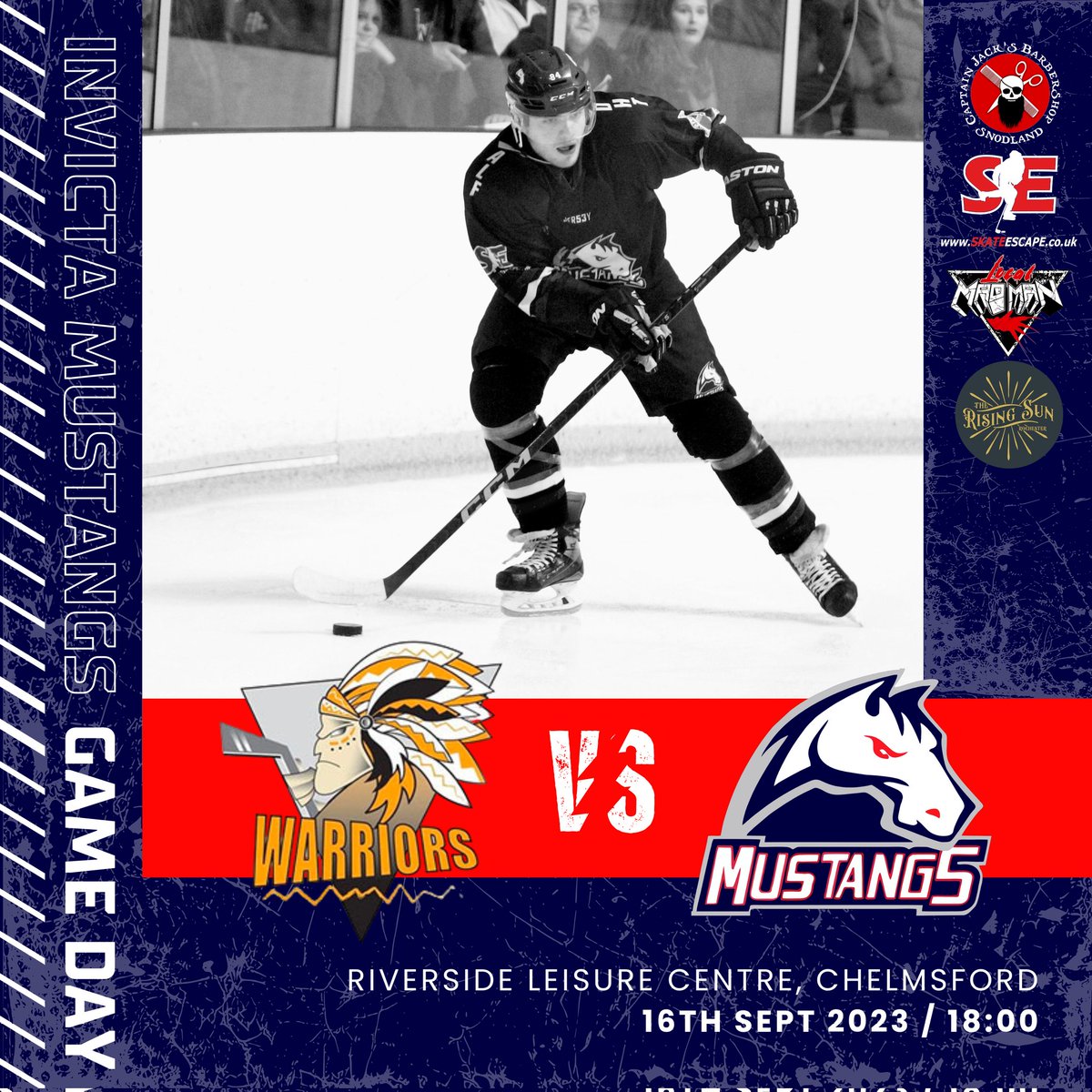 Mustang's are away to @WarriorsIHC this Saturday 16th September, face-off 6pm at the Riverside leisure centre. Let's get the season going!!! #Mustangsarmy