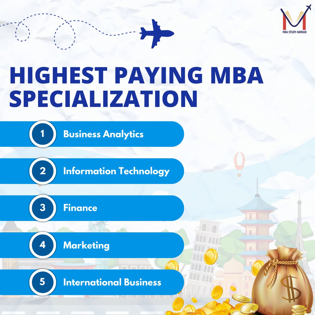 MbaStudyabroad's tweet photo. Here are some MBA specializations that often lead to higher-paying opportunities!

#mbastudyabroad #studyabroad #educationabroad #abroadeducation #educationoverseas #overseaseducation #studyabroadusa #studyabroaduk #studyabroadaustralia #studyabroadcanada
#studyabroadsingapore https://t.co/CmR1rCzjxj