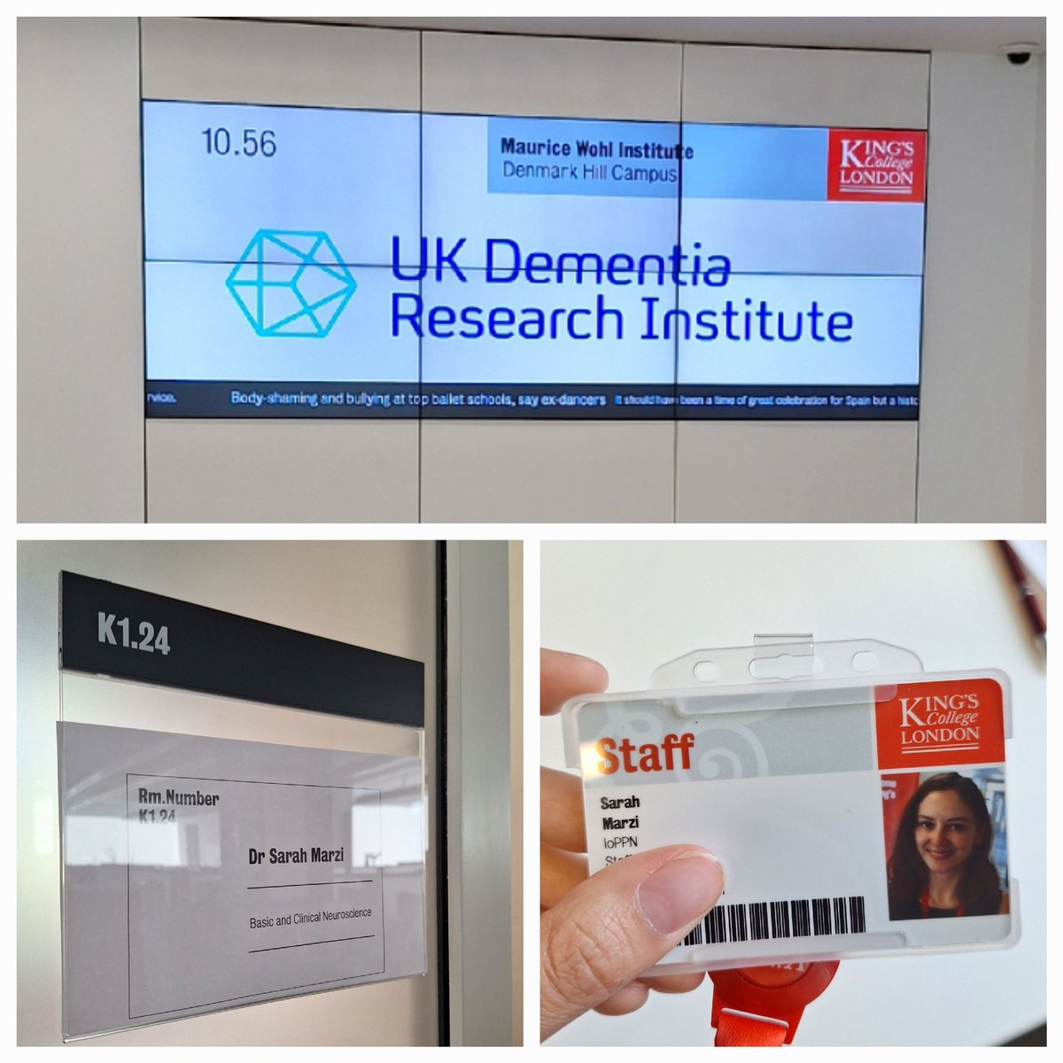 New job, new office, new me! Exciting first day at @UKDRI @KingsIoPPN 🤩