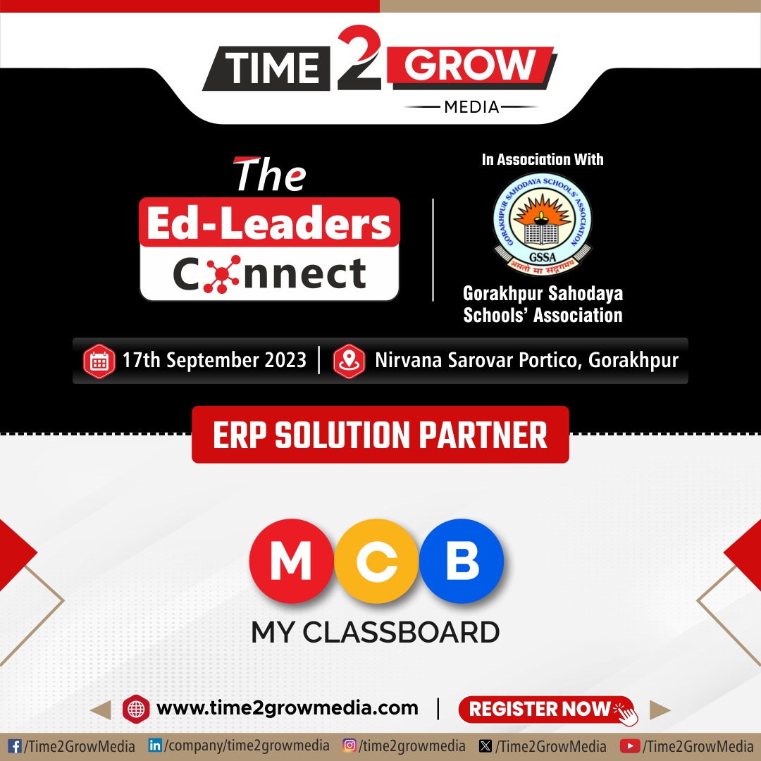 We are delighted to welcome <a href="/MyClassboard/">MyClassboard.com</a> as an 𝗘𝗥𝗣 𝗦𝗼𝗹𝘂𝘁𝗶𝗼𝗻 𝗣𝗮𝗿𝘁𝗻𝗲𝗿 for #TheEdLeadersConnect in Gorakhpur.

#Time2GrowMedia #Time2Grow #TEDLC #TEDLC2023 #TheEdLeadersConnect2023 #SQAAF #TEDLCGorakhpur #k12education #NEP2020