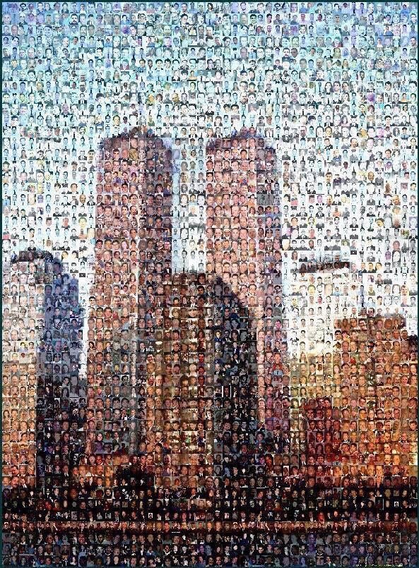 This image contains the faces of all the men and women kiIIed by the 9/11 attacks

Anyone who compares this to the protest on January 6th can go straight to heII