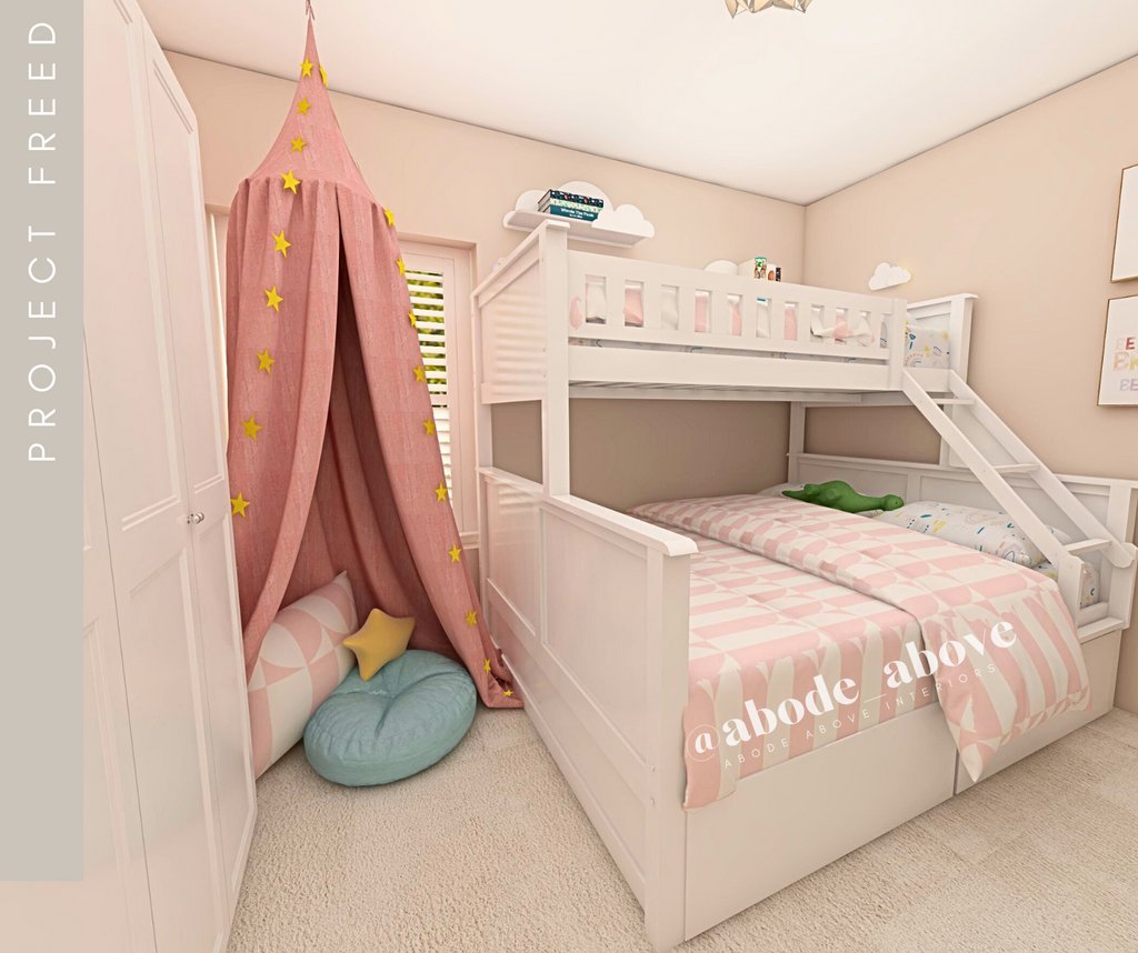 abode_above's tweet photo. Turned these little girl’s bedroom into a dream wonderland! With just a few simple design tricks to maximize use of space, it's easy to create a fun and functional space that’s perfect for playtime and dreamland!

Follow @abode_above for more design inspiration!! https://t.co/wXtEaBEBGR
