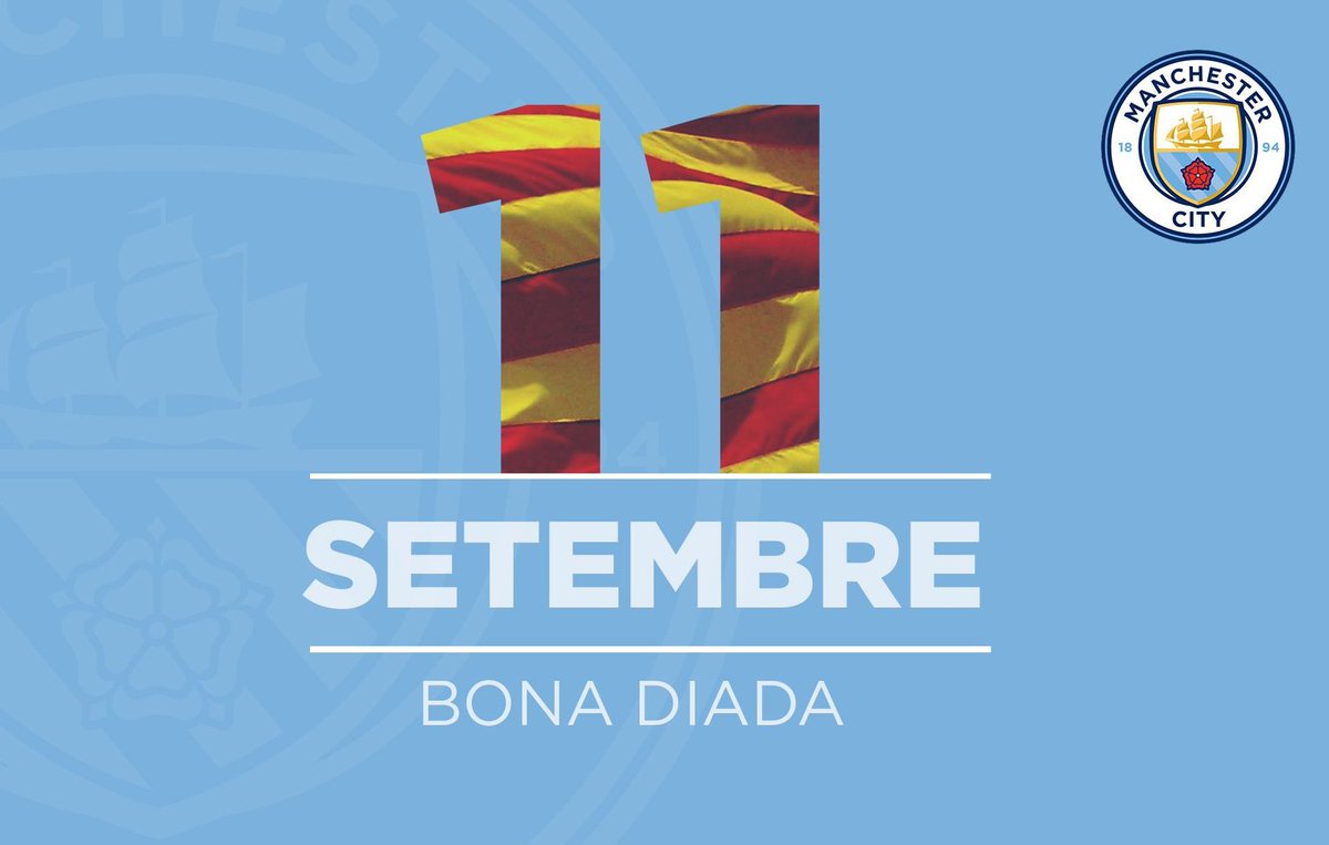 Des del Manchester City us desitgem una Bona Diada a tothom! ❤💛