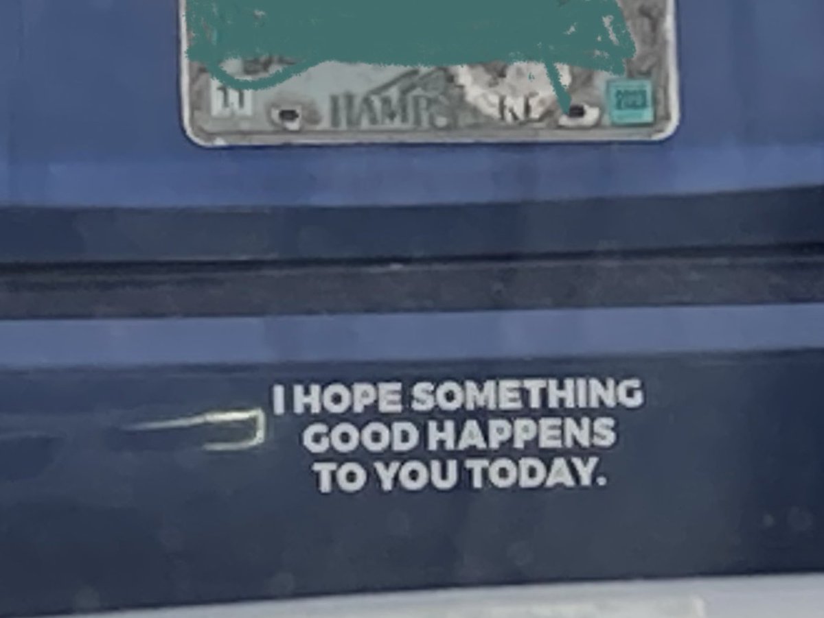 This is the best bumper sticker I’ve ever seen. It’s true. I do. Bless the timeline, pass it on 🤍