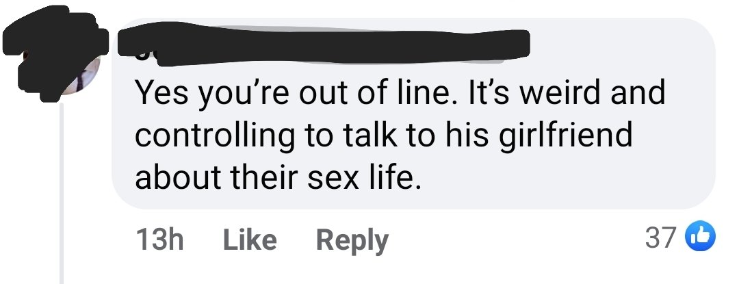 realestnic0le's tweet photo. The #demasculinization of our men in real-time. 👇 Look no further than a Facebook moms group.
A mom asking for advice about her son getting branded by possessive female, is told to sit down and shut up.
As a mom of 3 sons, this bitch can take a seat. https://t.co/OdUVH1GsdB