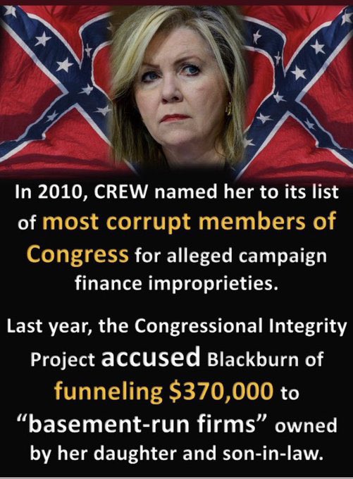 pixie4happy's tweet photo. @gatewaypundit Remember when Marsha Blackburn was named the most corrupt member of Congress. https://t.co/a7r4MsDlWH