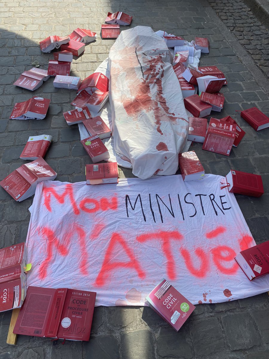 UsmLille's tweet photo. SOS d’une justice en détresse 🆘 @UsmLille aux côtés des agents et greffiers sur les marches du palais ce midi. 👏🏼 à eux pour l’organisation et plein soutien dans leur combat ! https://t.co/eg5m9kP52M