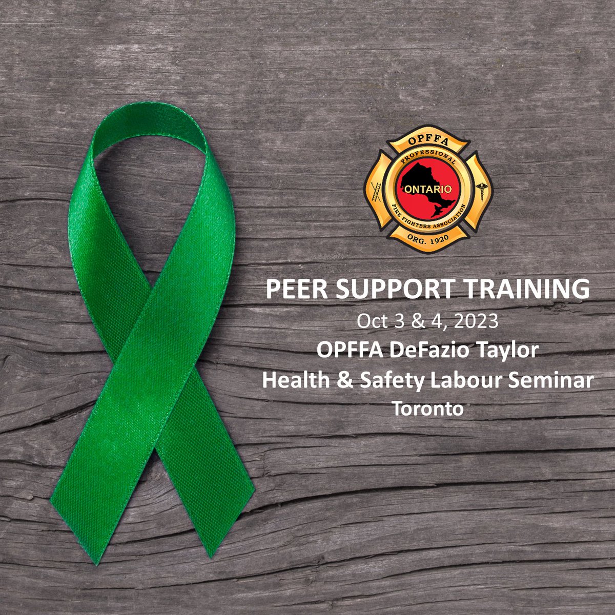 A 2-day Peer Support course is being offered at the #OPFFA2023 #HealthandSafety Labour Seminar in Toronto this Oct. This course is for those interested in seeking to learn &amp; practice the skills to effectively become a peer counselor &amp; establish a peer support team in their local.
