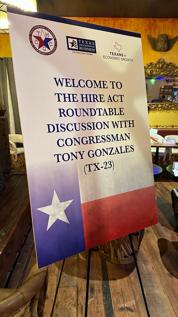 txbiz's tweet photo. Thank you @TonyGonzales4TX for meeting w/business leaders on the HIRE Act today. The labor shortage is the #1 issue employers face. Strengthening temporary work visa programs alleviates a major pain point and maximizes our nation's economic potential. @TexasHCCC https://t.co/zIXOeHfcu8