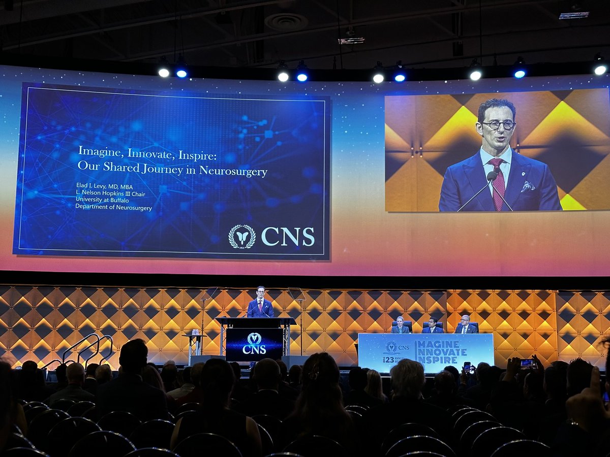 Inspiring <a href="/CNS_Update/">CNS</a> presidential address by <a href="/EladLevyMD/">Elad Levy</a> #CNSxUBNS