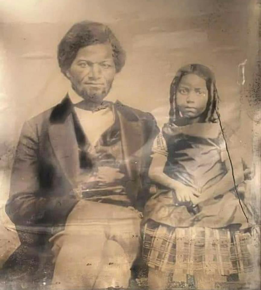 Frederick Douglass and daughter Annie.