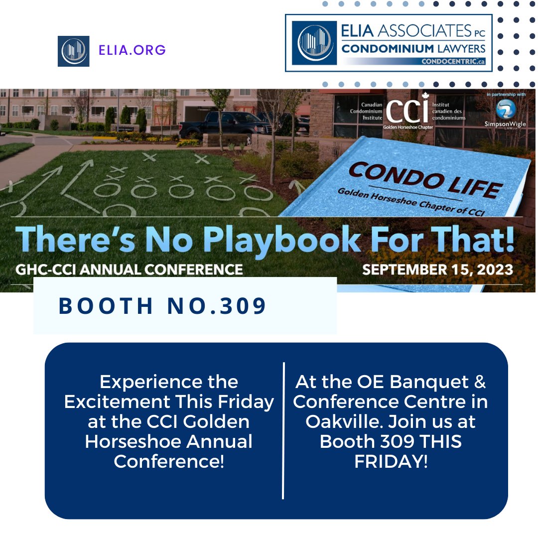 condocentric's tweet photo. Join Us This Friday in Oakville for the CCI GHC Annual Conference at Booth 309! https://t.co/13hOqNo3mc