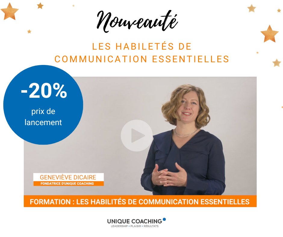 *𝗡𝗼𝘂𝘃𝗲𝗮𝘂𝘁𝗲́* Une nouvelle formation sur la communication, en ligne et asynchrone 👉 80 minutes de vidéo, 120 minutes de travail dirigé, 12 aide-mémoires, 1 manuel et bien + 

Pour en savoir plus cliquez ici : ow.ly/C26150PJTkx