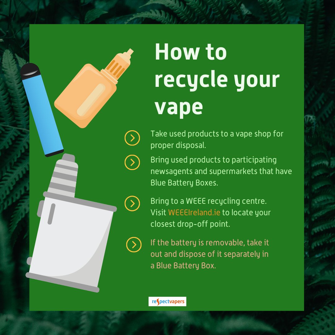 We recently asked whether or not you usually recycle your #vaping products. The overwhelming majority of you said you do! 👏 However, some of you said you don't know how. We've got your back! Here's what to do when it's time to discard your vaping product of choice ⬇️