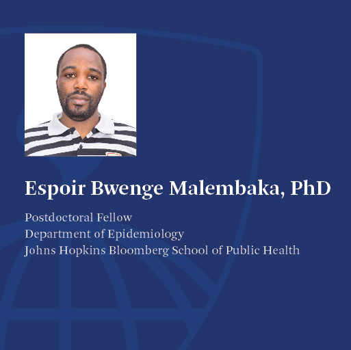 Johns Hopkins Epidemiology (@johnshopkinsepi) on Twitter photo Put your hands together for this week's <a href="/JohnsHopkinsEPI/">Johns Hopkins Epidemiology</a> postdoc spotlight, <a href="/espoir_bwenge/">Espoir Bwenge Malembaka</a>! #hopkinsepi 1/10 Put your hands together for this week's <a href="/JohnsHopkinsEPI/">Johns Hopkins Epidemiology</a> postdoc spotlight, <a href="/espoir_bwenge/">Espoir Bwenge Malembaka</a>! #hopkinsepi 1/10
