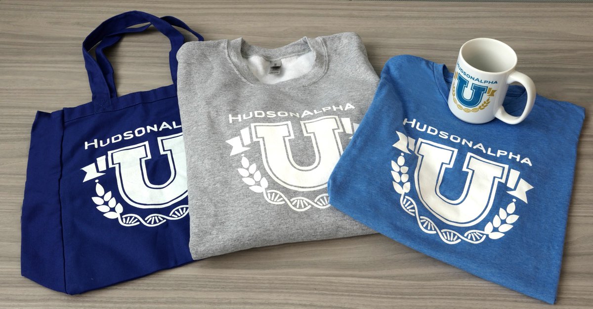 Support <a href="/hudsonalpha/">HudsonAlpha</a>'s genomics education programs by purchasing HudsonAlpha U items! You can order t-shirts, sweatshirts, mugs and bags for a limited time👕🛍️ 

Orders must be placed by Sept. 26!

Grab your swag now ⬇️ greenpeapress.com/campaign/p/hud…