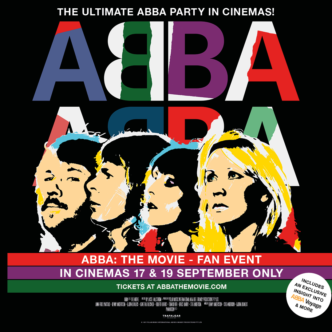 OmniplexUK's tweet photo. #ABBA: The Movie is dancing into cinemas this weekend for a special 2-day event on 17 & 19 Sep!🎶
Don't miss the ultimate ABBA party, with the iconic film and exclusive extras.
🎫 Book your tickets here: https://t.co/UgFxtvEvWx 💃👯♀️🕺
#ABBAFanEvent https://t.co/15MYyr1xHY