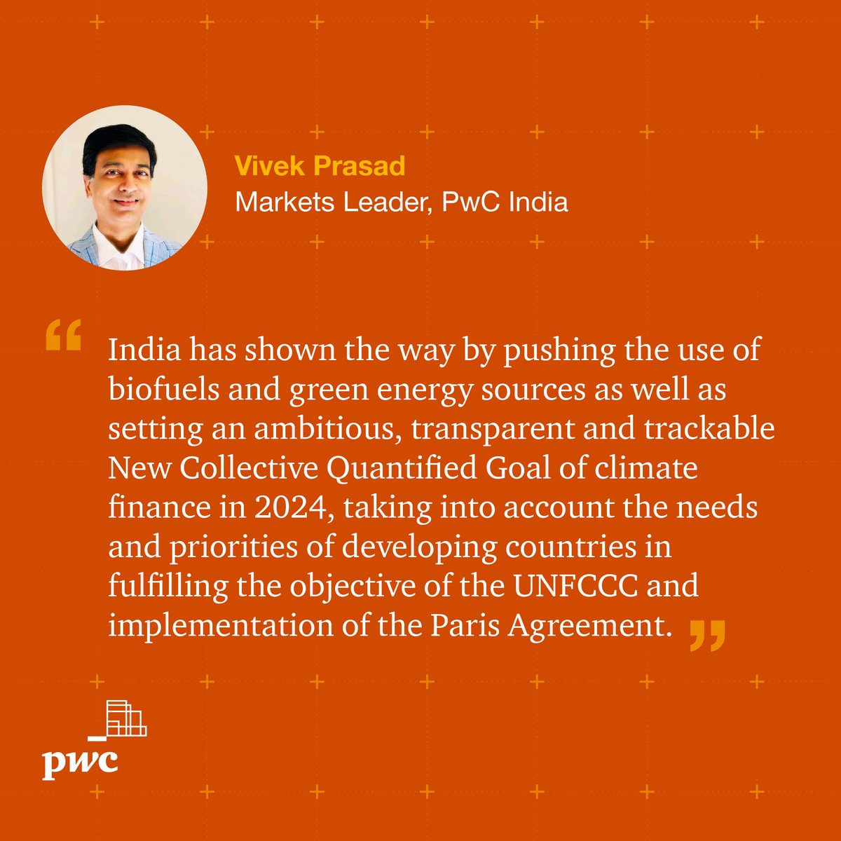 PwC_IN's tweet photo. Proud to see India championing an inclusive integration of the global south, especially on climate change, decarbonisation and biodiversity protection. 

#G20Summit #CommittedIndia https://t.co/1OhQQDKsLn