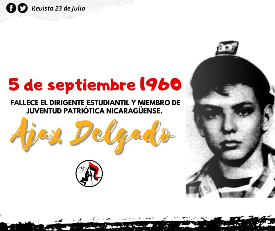 1️⃣La PN fue constituida el 5 de sept -1979 en homenaje a Ajax Delgado  joven estudiante opositor al régimen de Somoza q dio su vida x la libertad de #Nicaragua el 5-sept-1960 su grito de batalla fue: “Morir por la Patria es vivir”

#44JuntoALaComunidad
@vppolicial 
<a href="/DeZurdaTeam_/">DeZurdaTeam 📳</a>