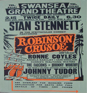 daveainsworth63's tweet photo. Monday is a very good day to salute Pencoed's famous son, Stan Stennett. Here in the splendid company of that great dame Ronne Coyles and the ever-young @TudorJohnny #StanStennett #Pencoed #Panto 🏴 https://t.co/l4pRGV3PxV