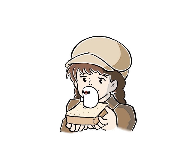「女の子 トースト」のTwitter画像/イラスト(新着)