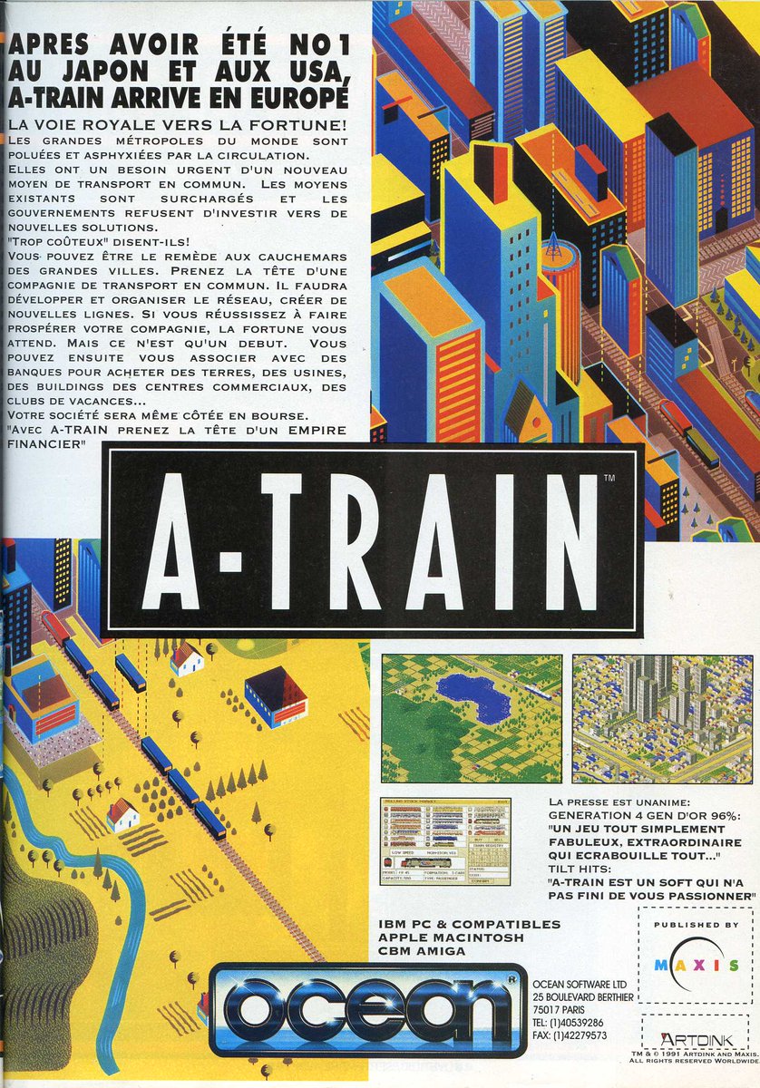 AllmightoFranky's tweet photo. La pub dans les mags JV des #80s #90s,pubs prises dans un mag #Joystick!Encore full #OCEAN,double-page avec #Hook,#PushOver,#SimAnt et #Epic,puis #ATrain et #Wizkid!! #retro #micro #retrogaming #oldschool #culturepub https://t.co/2A3kfoUWD1