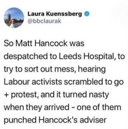 docrussjackson's tweet photo. The @BBC's Political Editor is supposed to be totally impartial... but here's what @bbclaurak did soon after Jeremy Corbyn became @UKLabour leader, along with her completely false, misleading & damaging #PunchGate tweet from the run-up to #GE2019, for which she never apologised. https://t.co/iikEVqZt4b