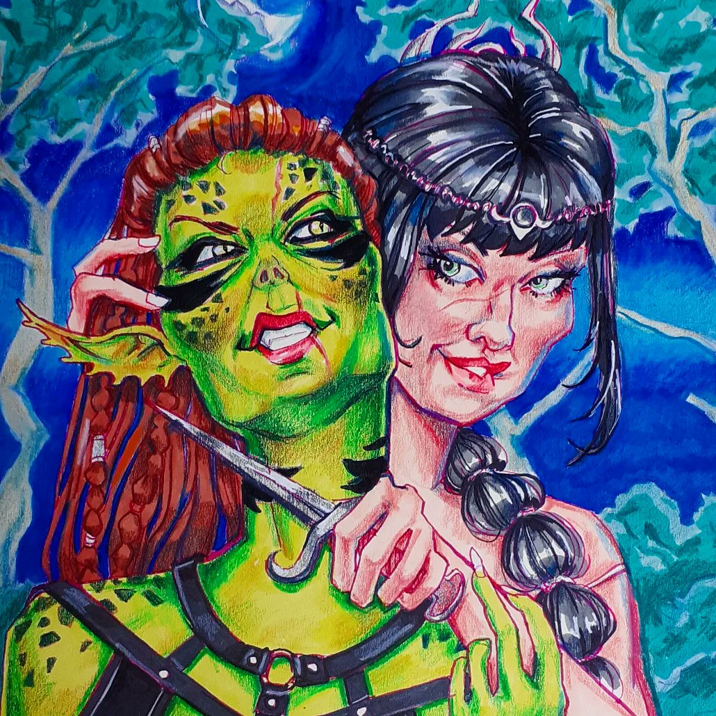 suchamorda's tweet photo. My fave ship #shazel #BG3 #baldursgate3fanart https://t.co/2pttnB7CkZ