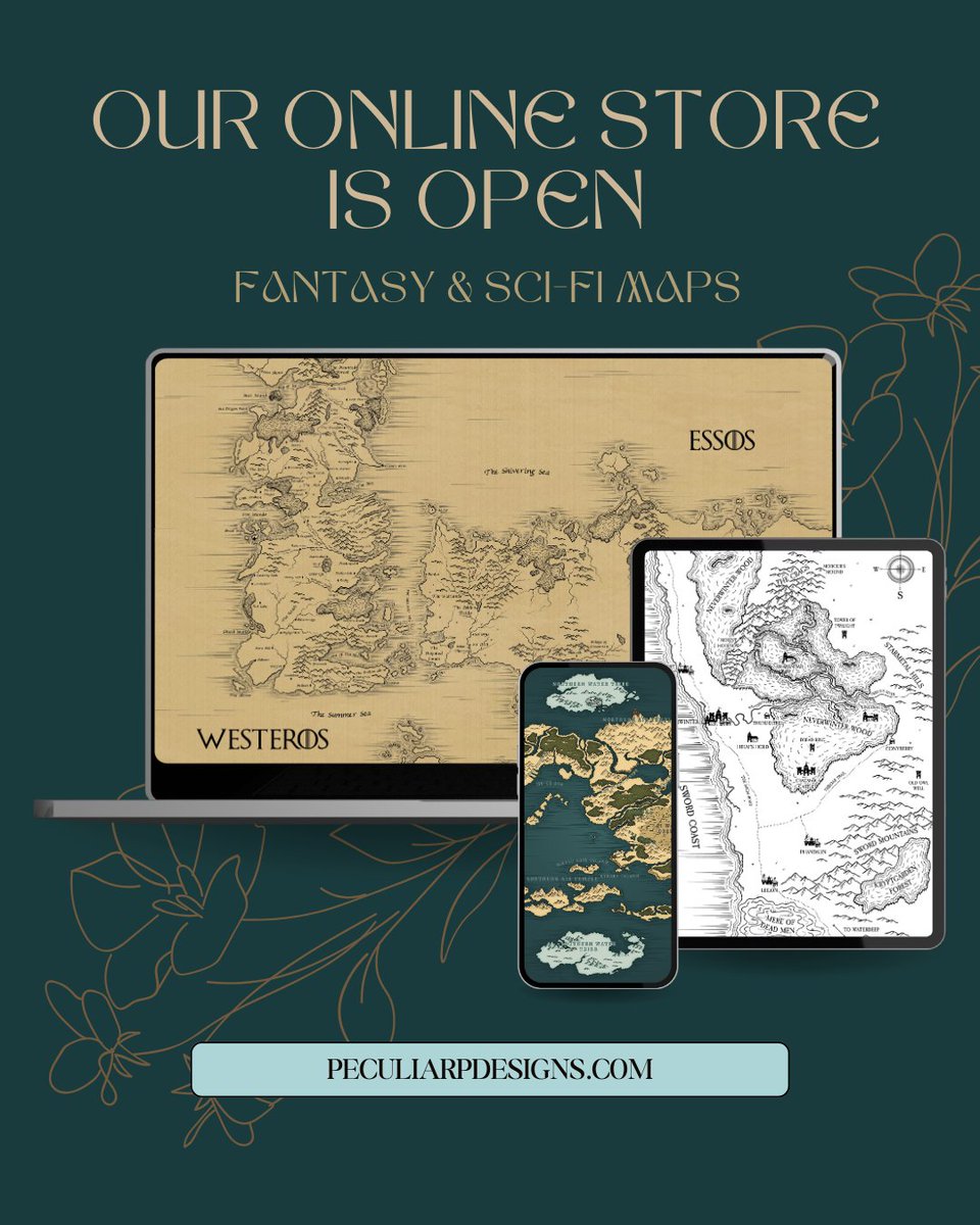 PeculiarPDesign's tweet image. Have you had a chance to check out my new online store yet? D&amp;amp;D character sheets, maps from books, video games, and the real world.

Check out what's in the shop: peculiarpdesigns.com 

#fantasymaps #mapdrawing #cartography #got #swordcoast #atla
