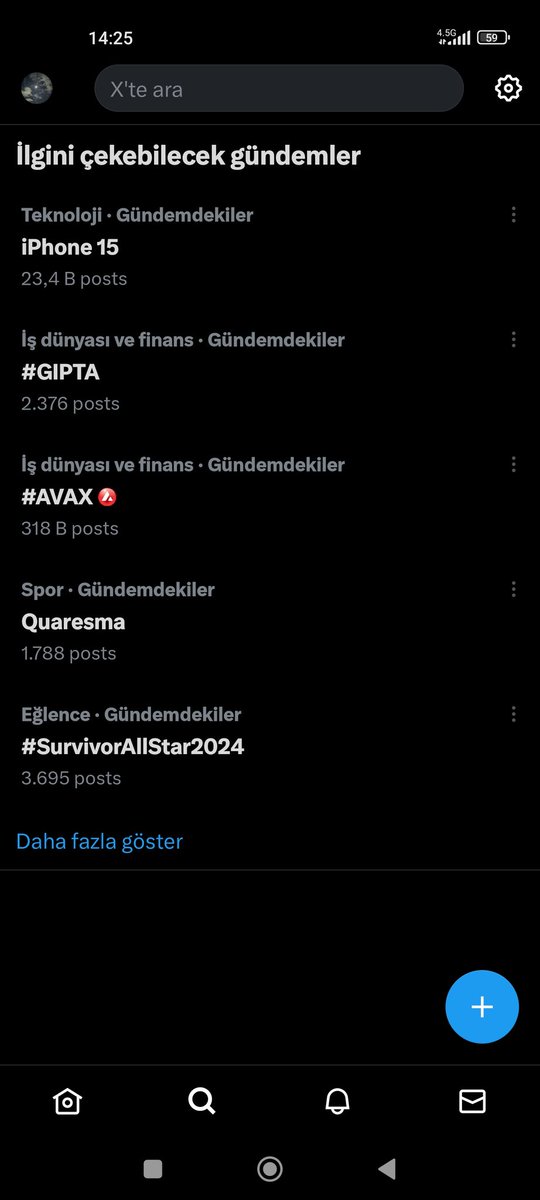 Gezgingundi's tweet photo. iPhone 15
#GIPTA 
#AVAX 
Quaresma
#SurvivorAllStar2024 
#bitcoin
Taban ve tavan https://t.co/qk1uCjJDDe