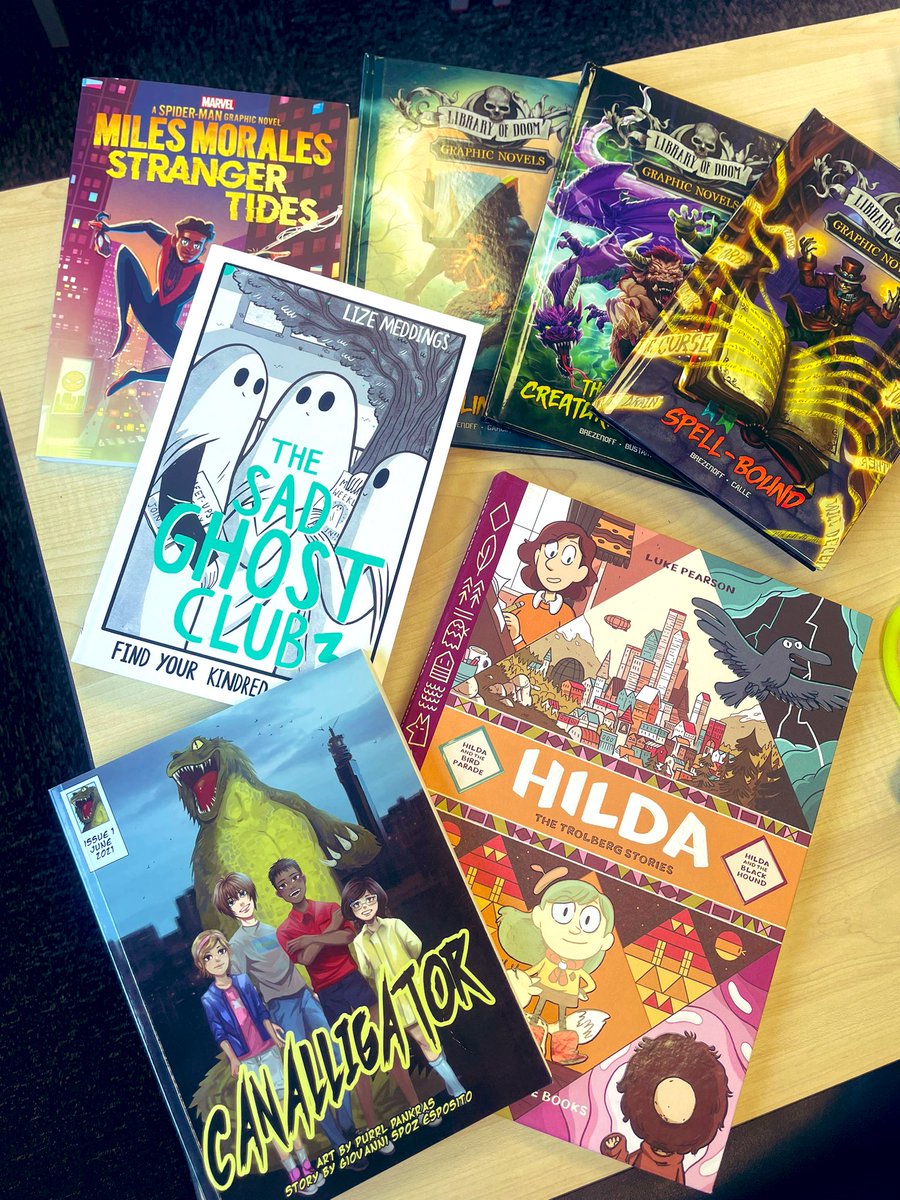 nicolecreamer_'s tweet photo. New to our school library this week! ππ #MFPSREAD @MilefieldP #graphicnovels https://t.co/F6QjEOVPb1