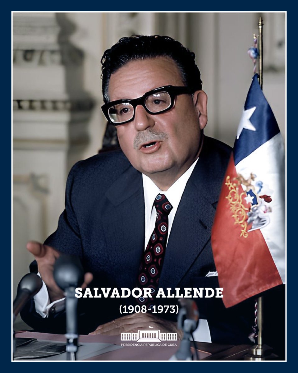 Ni 50 ni  100 años podrán borrar el horror del #GolpeMilitar73, ni la dignidad del Presidente #Allende, que cumplió el mandato de su pueblo al costo de su propia vida.#TenemosMemoria
