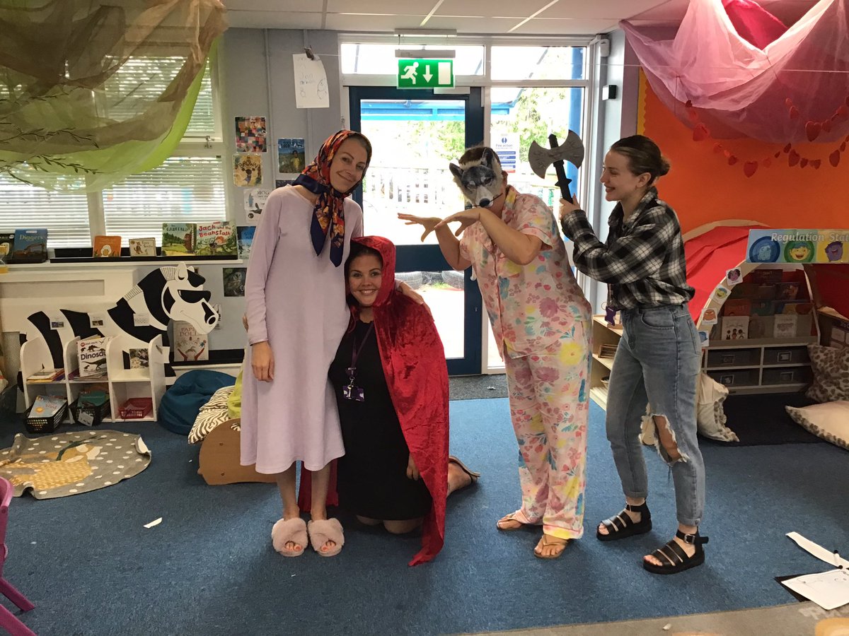 leights81's tweet photo. EYFS have enjoyed a visit from Little Red Riding Hood characters today #roalddahl #welovebooks @LauraLord35 @RowParkAcademy https://t.co/X1PKTtrvCh