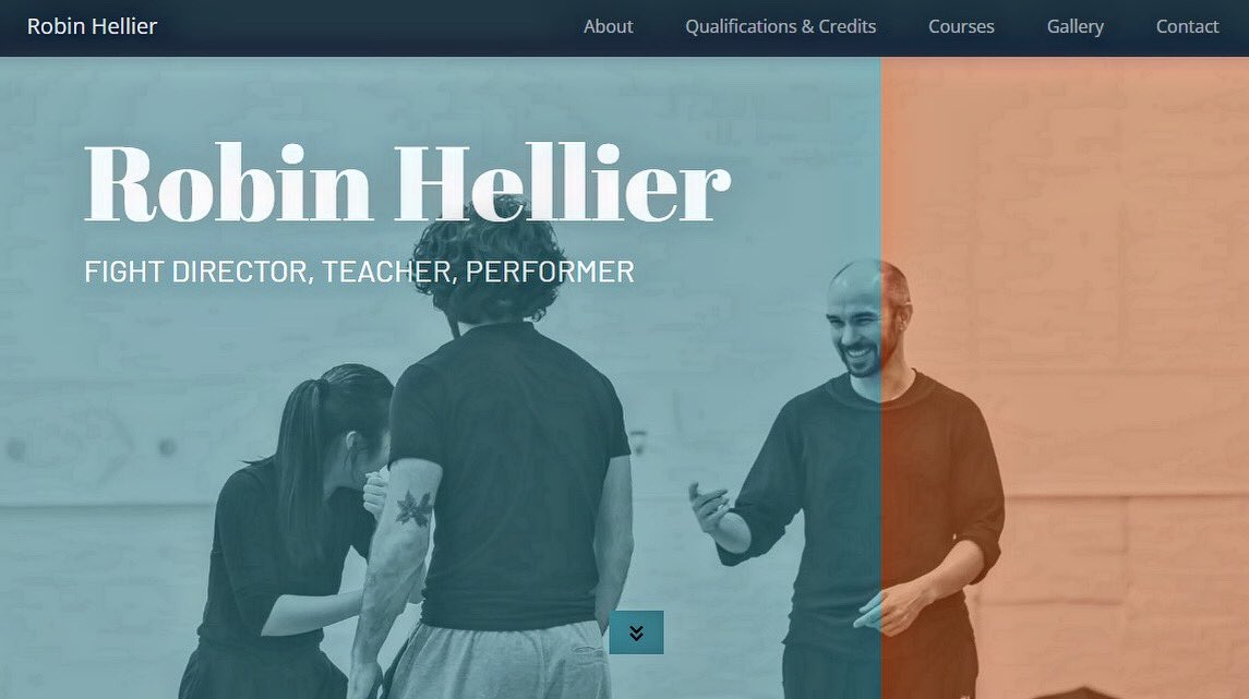 New website for my Fight Direction, Teaching and Performance work is now live! 👾

robinhellier.com 🔗 check it out!

Site designed by the excellent folks at quaintjames.com 🙏

#fightdirector #intimacydirector #fightteacher #fightperformer