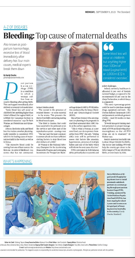 Dive into this informative article on Post Partum Haemorrhage in Today's Standard to learn more:
 
standardmedia.co.ke/health/health-…

#amplifyPPH
#PPHprevention 
#KOGSINACTION
#KOGSNawe