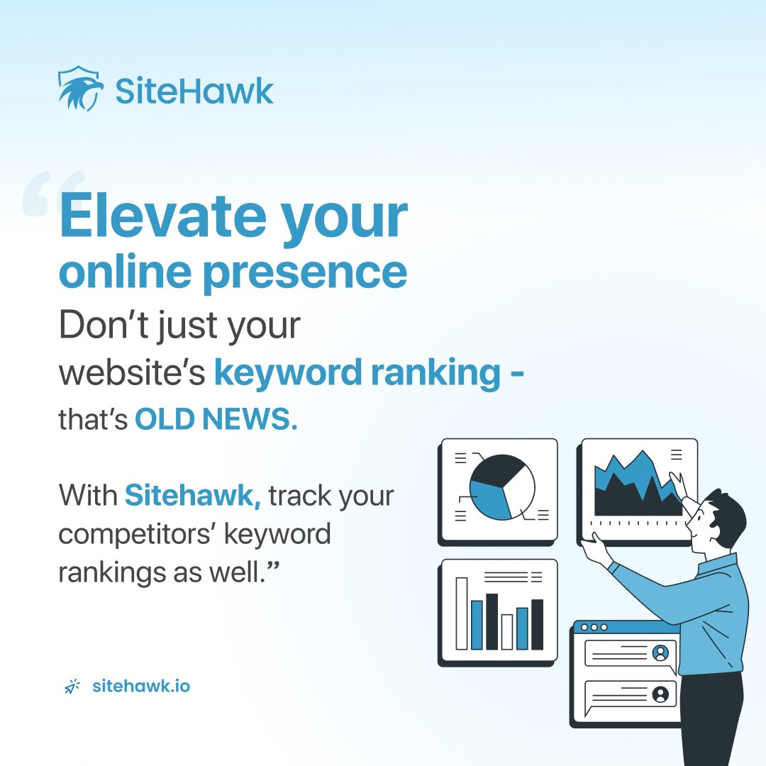 sitehawk_io's tweet photo. 🚀 Boost Your Digital Presence 🌟

Say goodbye to outdated SEO strategies! 📈

With SiteHawk, stay ahead of the competition by monitoring not only your website's keyword ranking but also your rivals'. 🕵️‍♂️
#SEO #SiteHawk #Rankings https://t.co/3A4s17ebtM