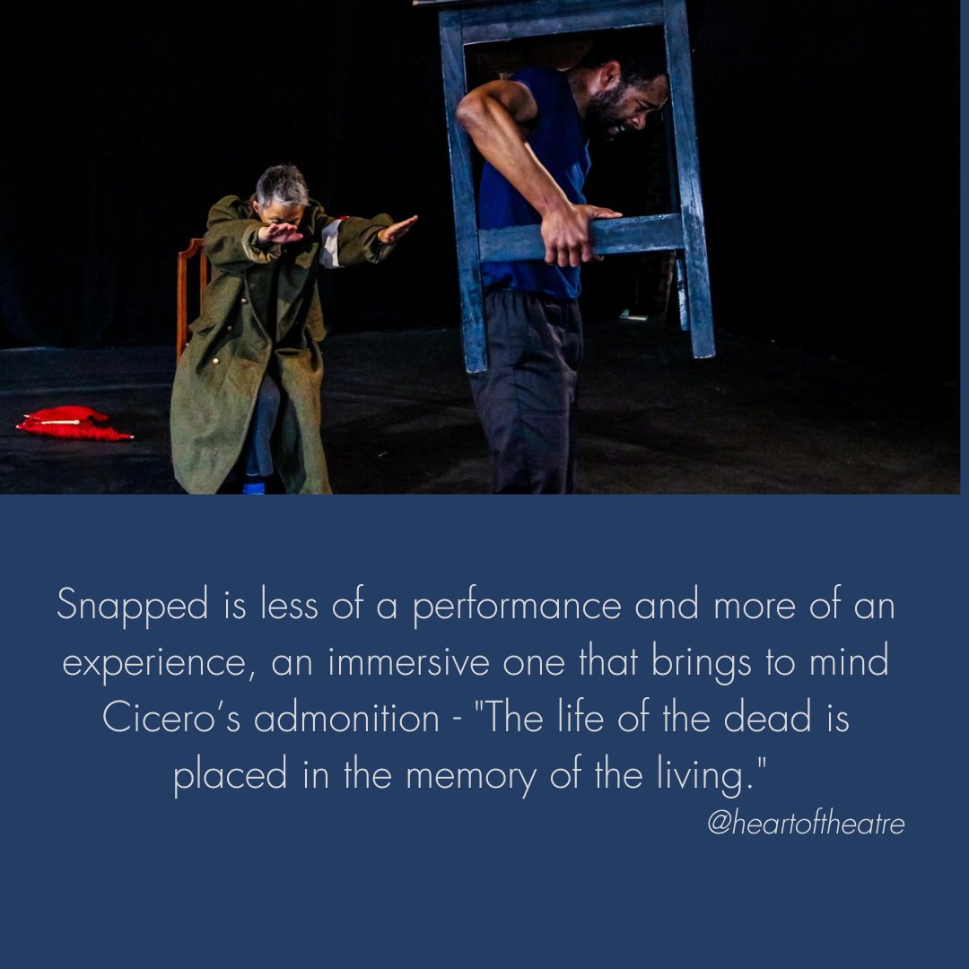 The current production of #Snapped at <a href="/MagnetTheatre/">Magnet Theatre</a> is an ode to grief and regret and a wail against war. Booking at <a href="/webticketsSA/">webtickets.co.za</a> #loveyourwork