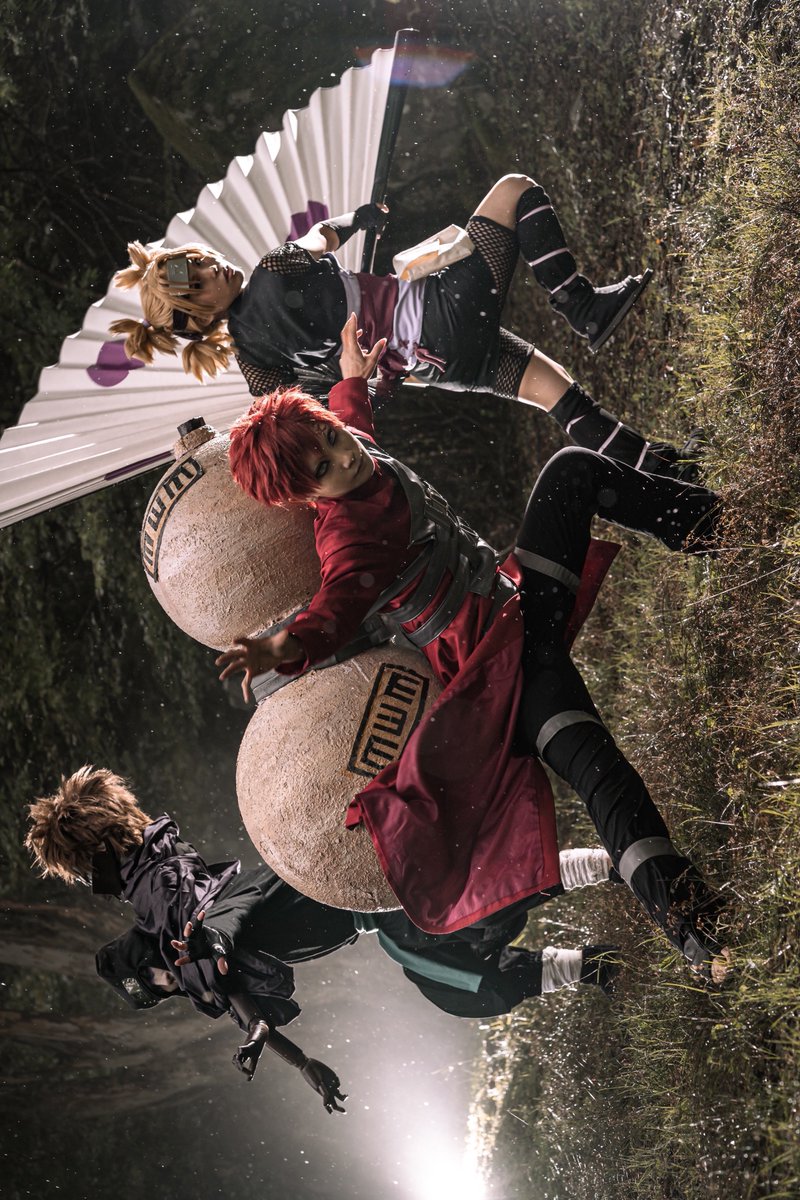 aria1015's tweet photo. ⚠️ cosplay/コスプレ
　　　NARUTO         砂三姉弟

我愛羅　こん
テマリ　@yuuuuka08 
カンクロウ　@Kurou0810 

thanks 📷　@G_Ale_2000 さん
某所許可済み https://t.co/efU6iHfUTb