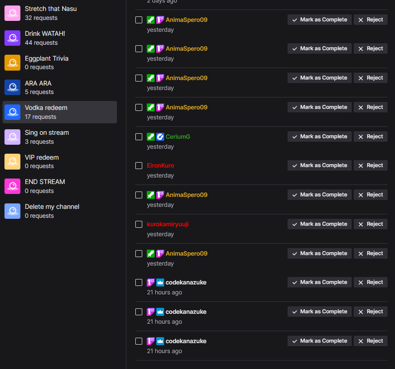 NasuVT's tweet image. 💜Late Stream End Note💜

The culprits last night. Nilasing na talong. I disabled the vodka redeem temporarily. 😘

To be honest I cannot remember the last half of the stream. 😆

Big shoutout to our subscribers  lablablab
@/crustythecrustacean
@anima_spero 

#StreamEnd