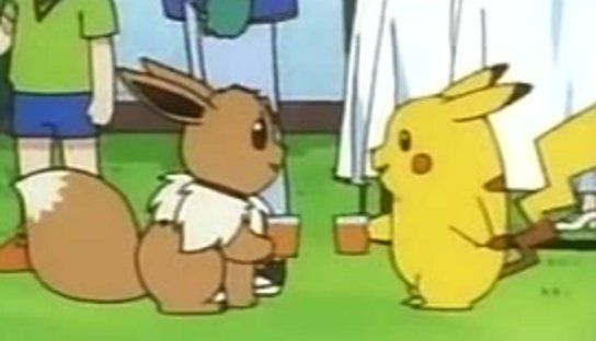 OoCPokemon's tweet photo. eevee holding a glass of sippy https://t.co/ZjKNfK57fv