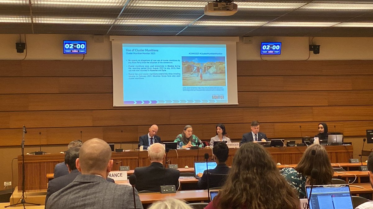 banclusterbombs's tweet photo. #StockpileDestruction undeniably a success story for the @ISUCCM, each destroyed #submunition representing a life or limb saved, successes reported and in progress from #SouthAfrica, @MFABulgaria, @BelgiumUNGeneva...@marywareham @MineMonitor #ClusterMunitionMonitor2023 https://t.co/IQe4naVVKJ