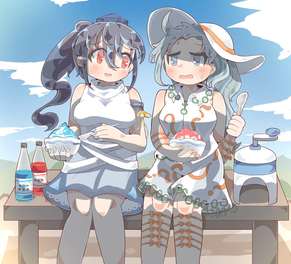 飯綱丸龍 「ぱたぱた飯綱丸さんとかき氷ももめぐ 」|蛍光流動＠日曜西い08bのイラスト