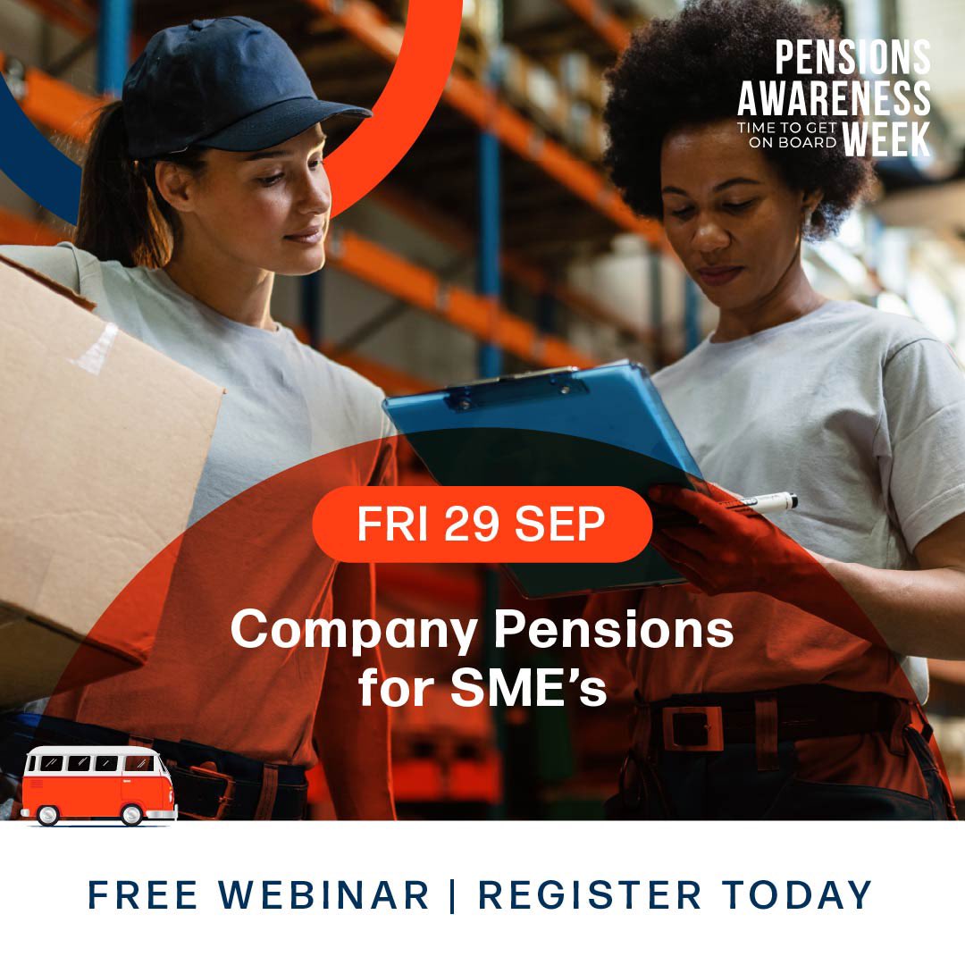 🏢 Attention HR and Company Pension managers! We’re running a complimentary webinar to help you build your knowledge on company pensions during Pensions Awareness Week!  

📚 Session Details:
Date: September 29, 2023
Time: 13:00
Topic: Company Pensions for SMEs

#PAW23