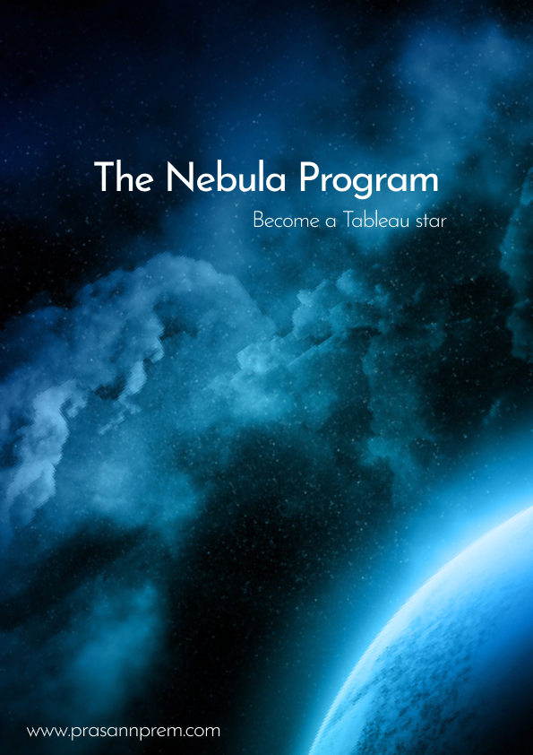 Unveiling my 7-week intensive Tableau Program "Nebula"

Read about it and register here ➡️ bit.ly/nebulaprogram

I have built this course with all my heart and the knowledge I have gained from #datafam.

It's an exclusive cohort of 30 individuals, so grab a seat now!
